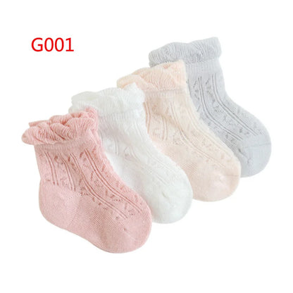 New children's socks summer mesh thin cotton boys and girls short baby socks
