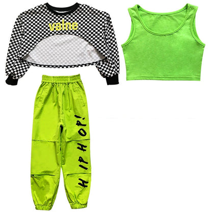 2023 Girls Jazz Dance Costumes Children'S Hip-Hop Street Dance Clothes Ballroom Hip Hop Dancing Clothes Stage Outfits DQS6223
