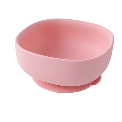 Food Grade Silicone Baby Feeding Plate Tableware Spoon Waterproof Suction Square Bowl Kids Non-slip Suction Children's Products