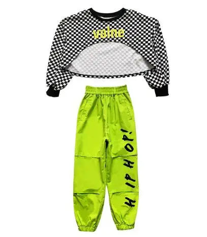 2023 Girls Jazz Dance Costumes Children'S Hip-Hop Street Dance Clothes Ballroom Hip Hop Dancing Clothes Stage Outfits DQS6223