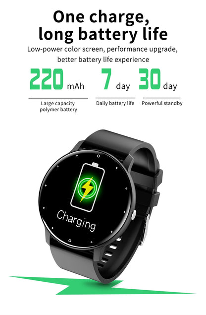LIGE 2025 New Smart Watch Men Full Touch Screen Sport Fitness Watch IP67 Waterproof Bluetooth For Android ios smartwatch Men+box