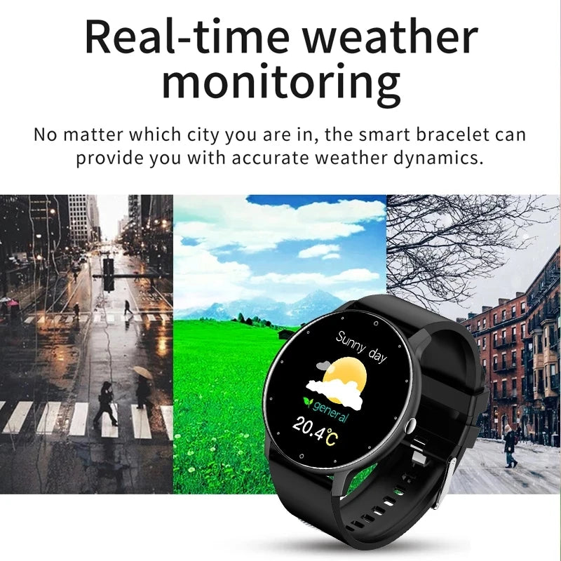 LIGE New Smart Watch Women Men Ladies Gift Sport Fitness Men Watches Heart Rate Monitoring Waterproof Smartwatch For Android IOS