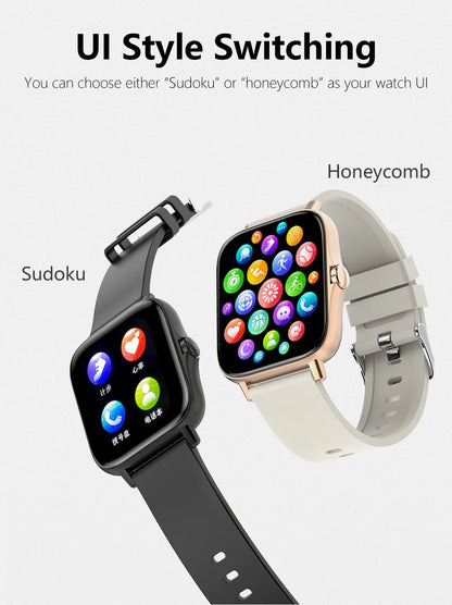 1.83'' Sports Smart Watch Fitness Clock Health Monitor Waterproof Smartwatch Wireless Call Watches for Men Women IOS Xiaomi 2025