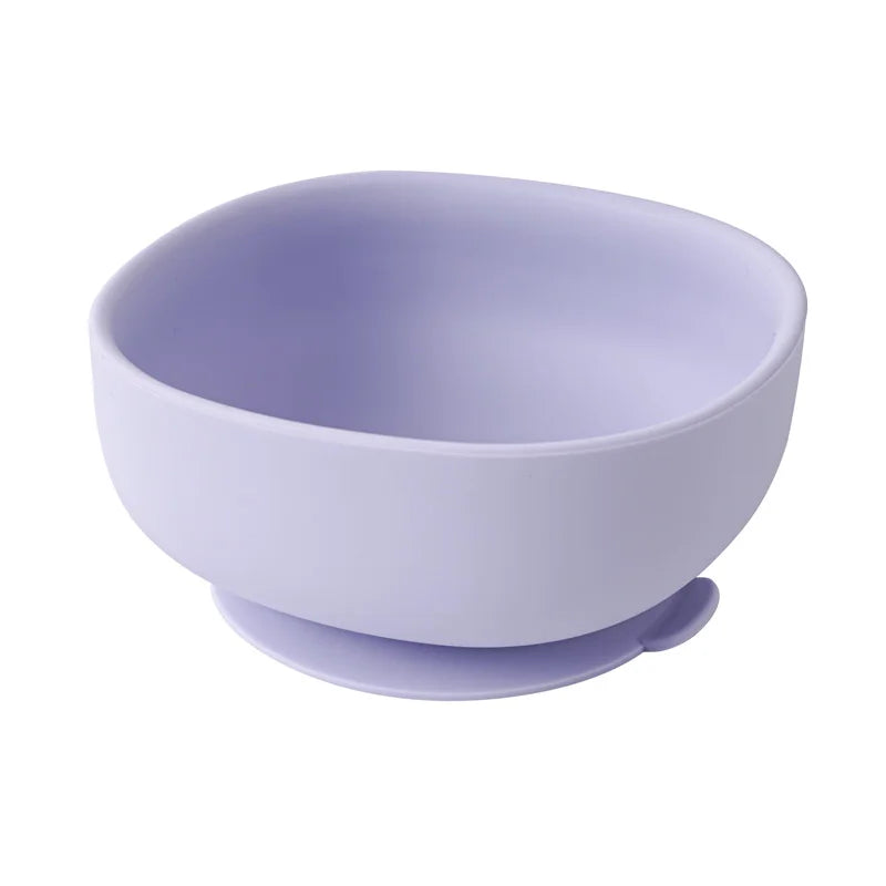 Food Grade Silicone Baby Feeding Plate Tableware Spoon Waterproof Suction Square Bowl Kids Non-slip Suction Children's Products