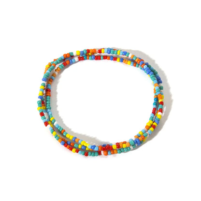 Bohemia Colorful Beaded Elasticity Waist Belly Chain for Women Girl 2023 Fashion Summer Beach Waistband Bikini Beads Jewelry