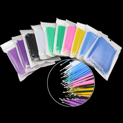 YSDO Nano Cotton Swab 100pcs Micro Eyelash Brushes Individual Lash Removing Swab Makeup Brush beauty care Tool Cosmetics