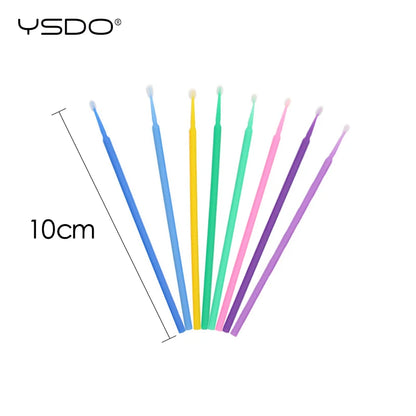 YSDO Nano Cotton Swab 100pcs Micro Eyelash Brushes Individual Lash Removing Swab Makeup Brush beauty care Tool Cosmetics