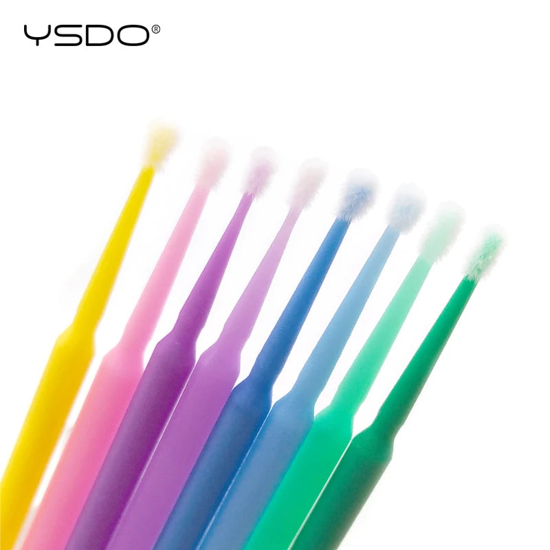 YSDO Nano Cotton Swab 100pcs Micro Eyelash Brushes Individual Lash Removing Swab Makeup Brush beauty care Tool Cosmetics
