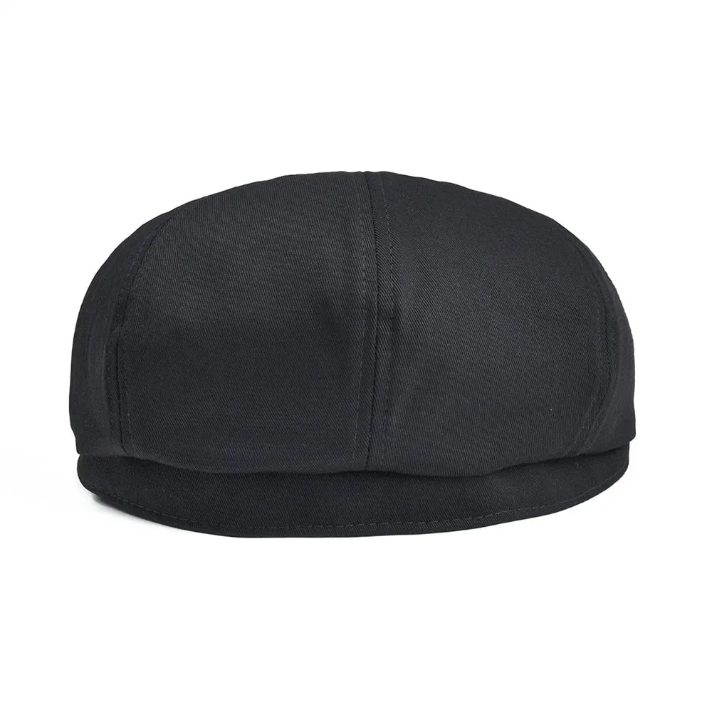 BOTVELA 100% Twill Cotton Newsboy Cap Men Women Classic Retro Hat Summer Autumn Lightweight Driver Cap 003