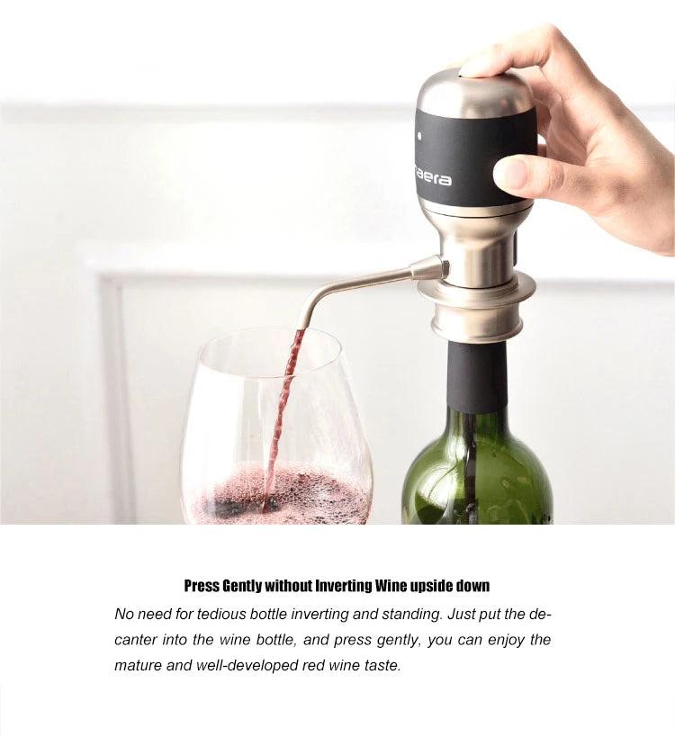 Automatic Electric Wine Aerator and Pourer/Dispenser, Air Decanter, Personal Wine Tap for Red and White Wine, Bar Accessories