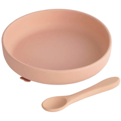 100%Food Grade Silicone Baby Feeding Plate Suction Tableware Spoon Waterproof Suction Bowl Kids Non-slip Children's Products