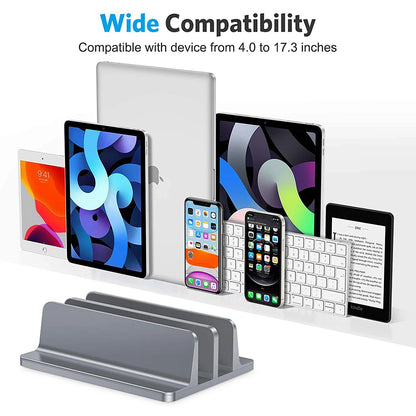 Vertical Laptop Stand Aluminium Adjustable Portable Notebook Mount Support Base Holder For MacBook Pro Air Accessory Book Holder