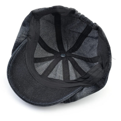 Men's Beret Hat New Fashion Newsboy Caps Male Outdoor Streetwear Berets Washed Denim Peaked Cap Men Casual Vintage Boina Hats