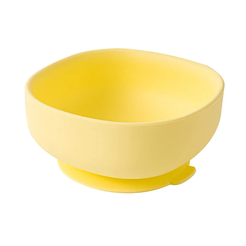 Food Grade Silicone Baby Feeding Plate Tableware Spoon Waterproof Suction Square Bowl Kids Non-slip Suction Children's Products