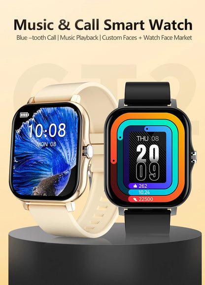 1.83'' Sports Smart Watch Fitness Clock Health Monitor Waterproof Smartwatch Wireless Call Watches for Men Women IOS Xiaomi 2025