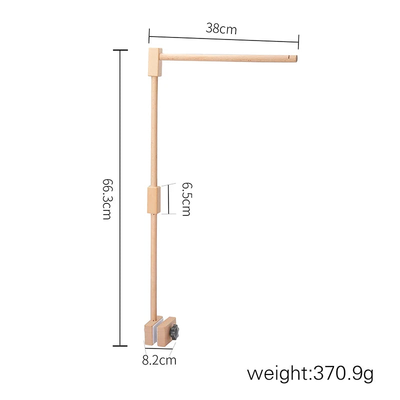 Baby Soft Felt Cartoon Wool Ball Seashell Rattles Hanging Bed Bell Newborn Mobile Crib Wooden Bracket Montessori Education Toys