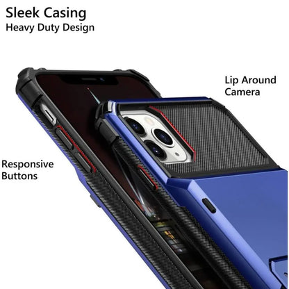 Wallet Case for iPhone 17 Pro MAX 16 15 14 13 12 Mini 11 X XS Plus 16Plus 17Air Armor Card Slot Flip Hidden Pocket Hard PC Cover