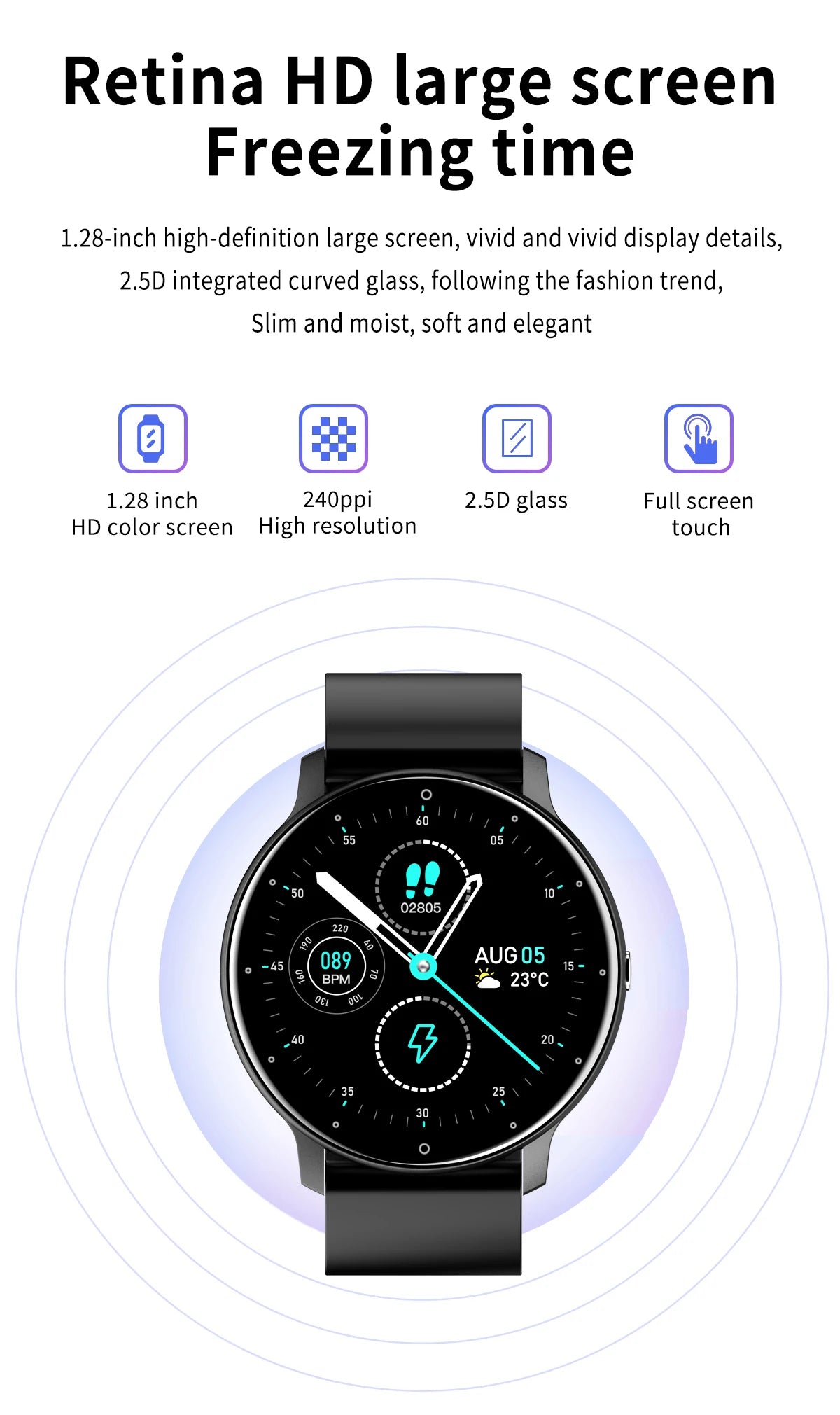 LIGE 2025 Smart Watch Women Men Lady Gift Sport Fitness Watches Heart Rate Monitor Waterproof Smartwatch For Xiaomi Android IOS