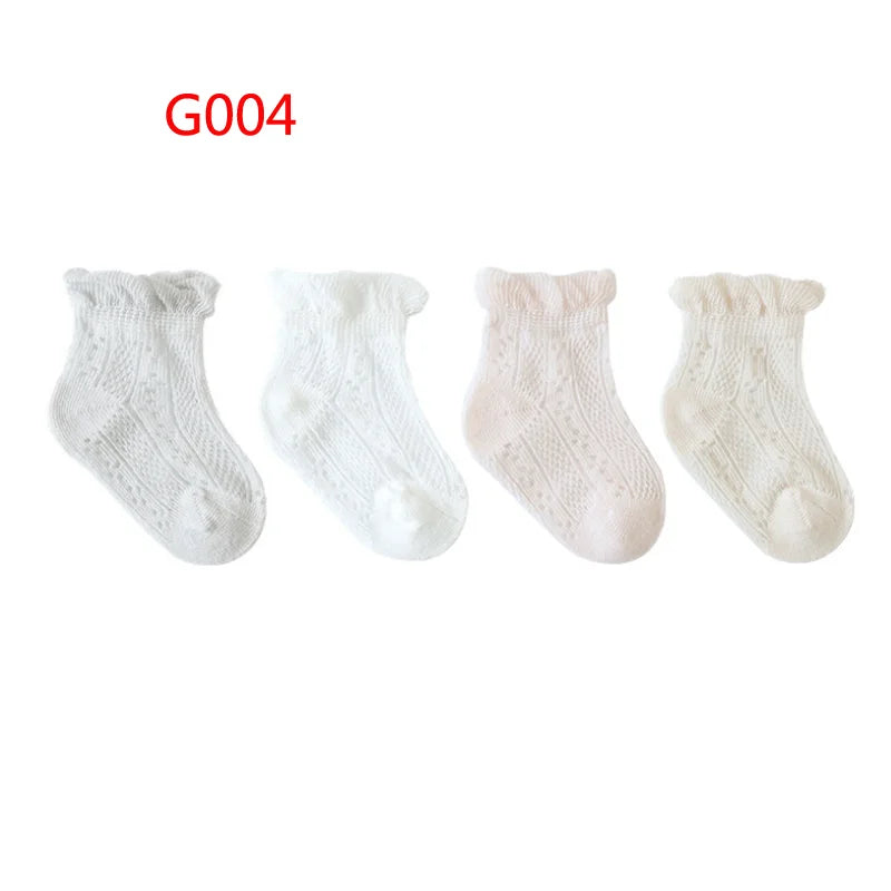 New children's socks summer mesh thin cotton boys and girls short baby socks