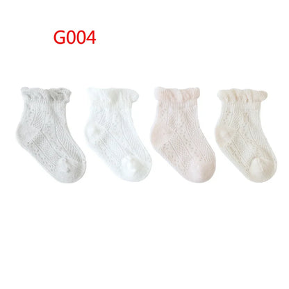 New children's socks summer mesh thin cotton boys and girls short baby socks