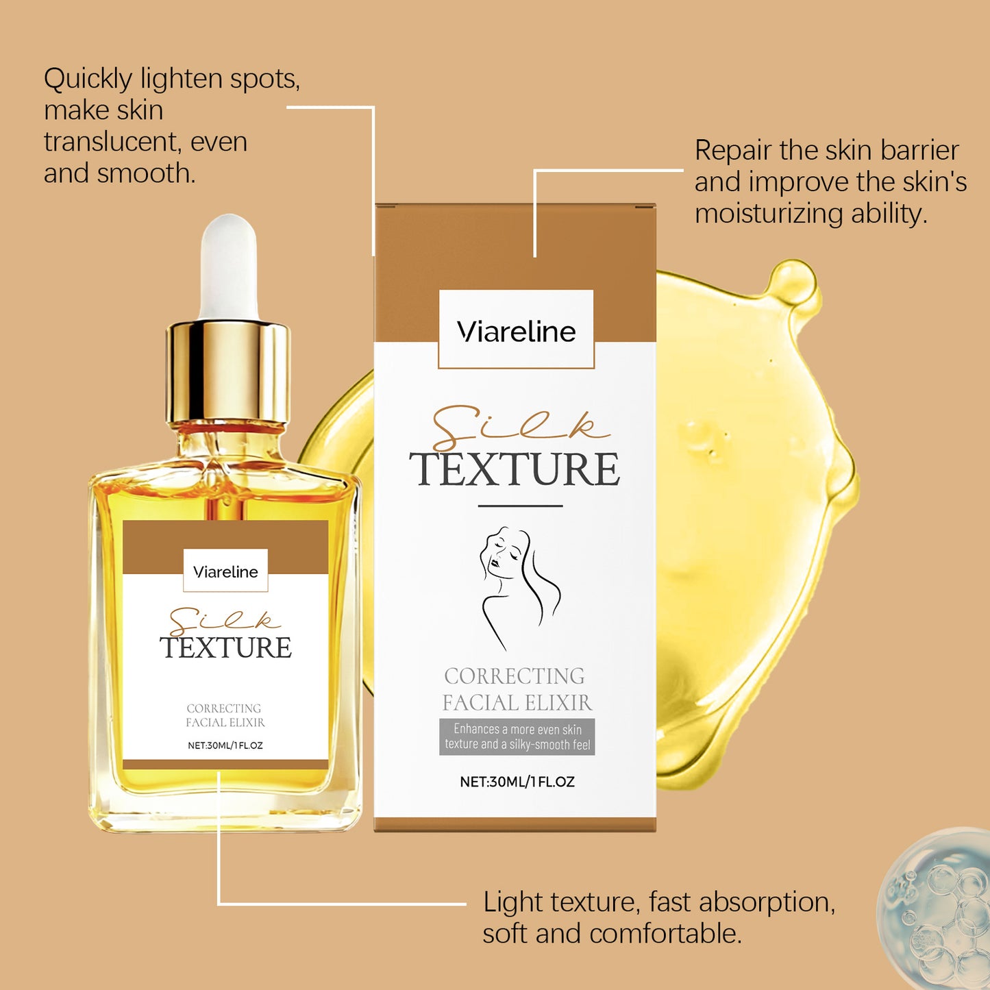 Facial Brightening Serum Moisturizing Rejuvenating Glowing Repair Fade Melanin Improve Dullness Soft Smoothing Beauty Skin Care