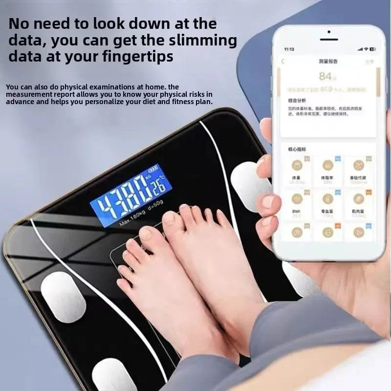 Smart body fat scale household accurate and durable small charging electronic scale high accurate measurement of human weight