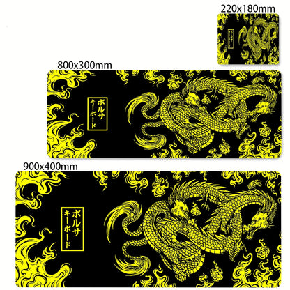 80x30cm Lock Edge Keyboard Pads Large Office Non-Slip Computer Mouse Pad Japanese Art Dragon Deskmat Gamer Custom Home Mousepad