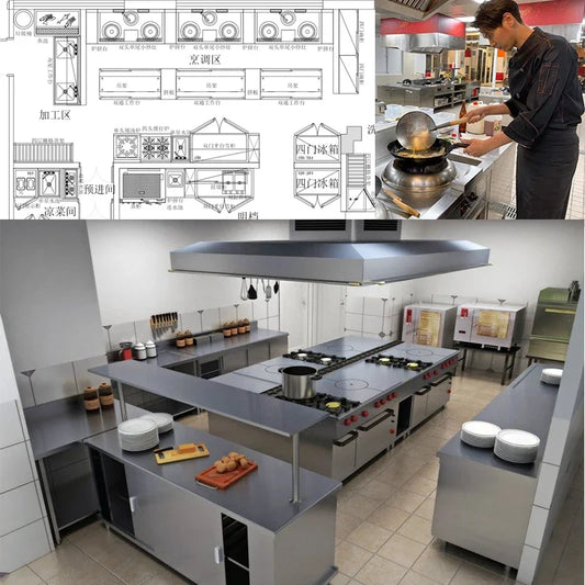 Kitchen Square Food Fully Equipped Restaurant