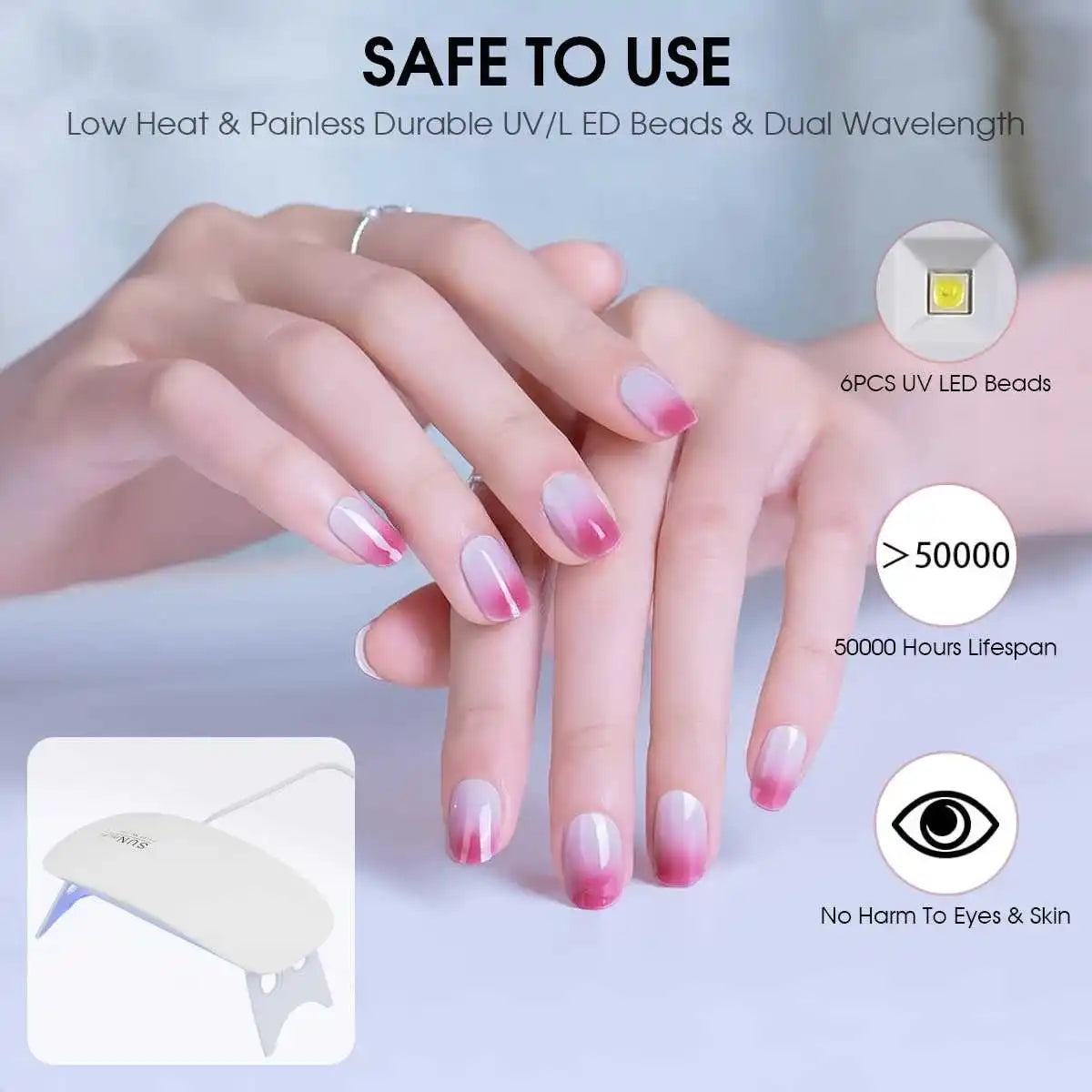 Mini Nail Dryer Machine Nail Lamp UV Light  LED Manicure Lamp for Drying Polish Varnish USB Rechargeble Beauty Health Tool