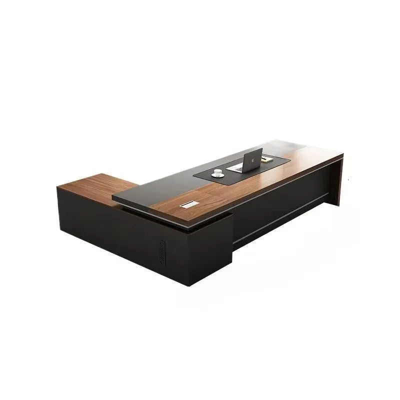 Large Luxury Wood Office Desk Organizer Drawers Executive Conference Computer Desk Reception Wooden Escritorio Oficina Furniture