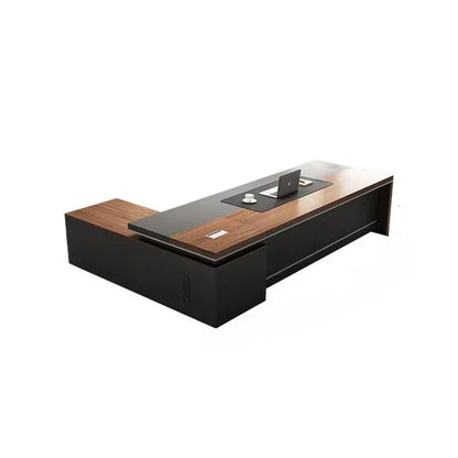 Large Luxury Wood Office Desk Organizer Drawers Executive Conference Computer Desk Reception Wooden Escritorio Oficina Furniture