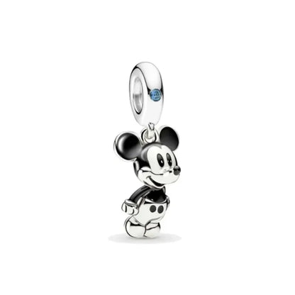 2025 New Disney Beautiful Princess Dress Bead Pendant 925 Silver Suitable for European Original Bracelet DIY Exquisite Jewelry