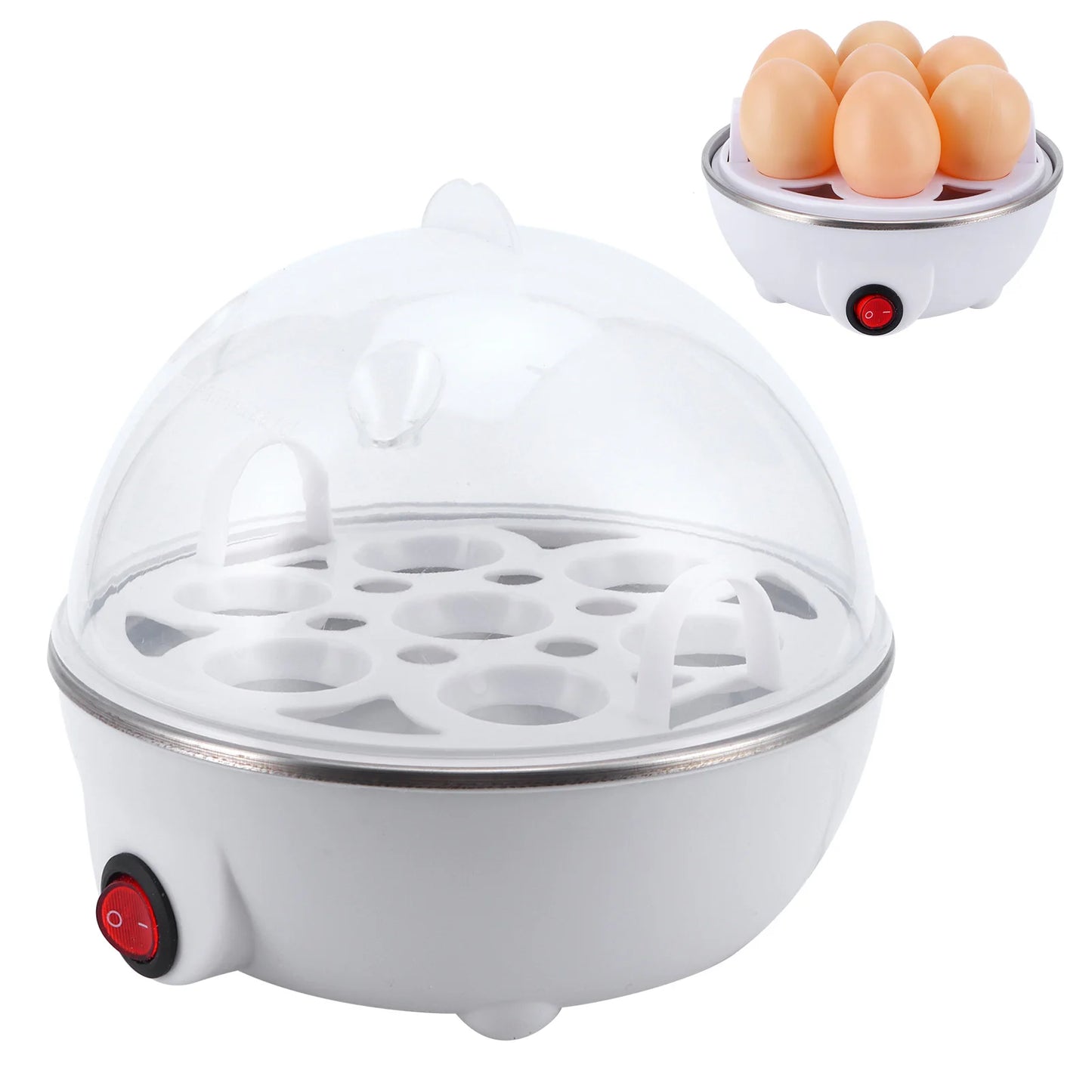 Multifunction Electric Egg Cooker Single Egg Boiler Kitchen Steamed Rapid Breakfast Cooking Appliances 110-220V