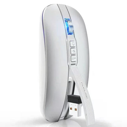 Lenovo Dual Mode Mouse Bluetooth Wireless Type-C Charging Silent Ultra-Slim Portable For Tablets Laptops Home Office Gaming Use