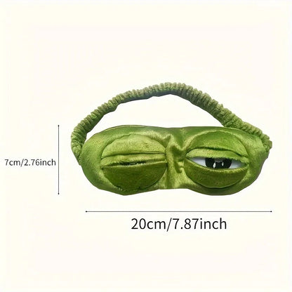 1pc Cute frog sleep eye mask for eye protection during lunch break Power outage. Soft and comfortable eye mask