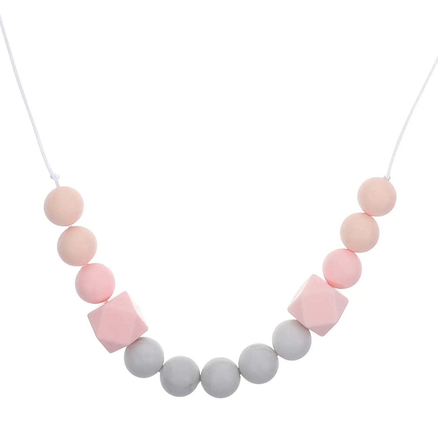 Blue Black Contrast Necklace Teething For Baby Silicone Nursing Breastfeeding Child Teeth Sensory Toys Chewable Jewelry Kids