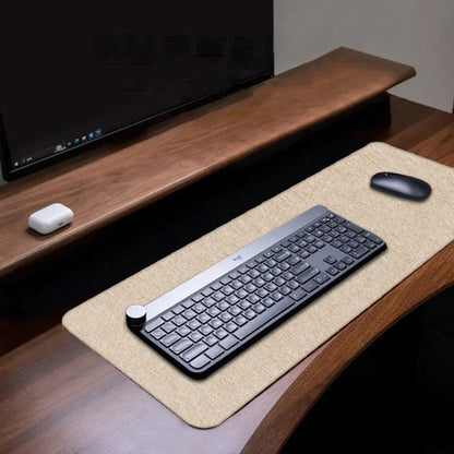 New Modern Linen Mouse Pad Rubber Waterproof Keyboard Mice Mat Leather 80*30cm Computer Laptop Mousepad Home Office