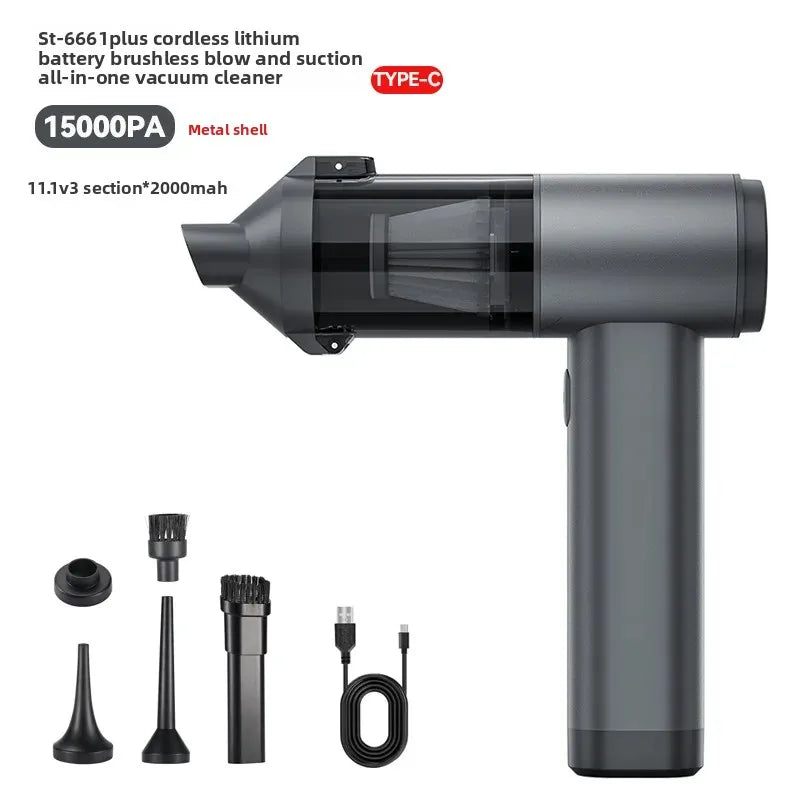15000Pa Car Vacuum Cleaner Strong Suction Powerful Wireless Portable Car Cleaner for Home Appliance Air Blower Handheld Cordless
