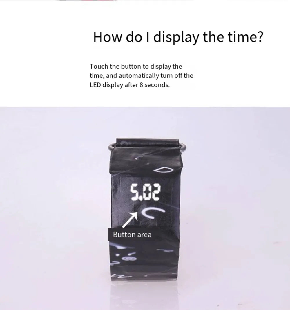 Smart Watch 2025 Trend PaperWatch PaprseWatch Paper Waterproof Youth Peple  Electronic Creative Variety of Styles