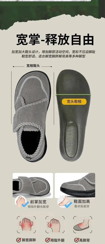 Wide Footed Shoes Winter Suede Casual Shoes Men Anti Slip Sole Loafers Women Minimalist Style Snow Comfortable Thick Soled Shoes