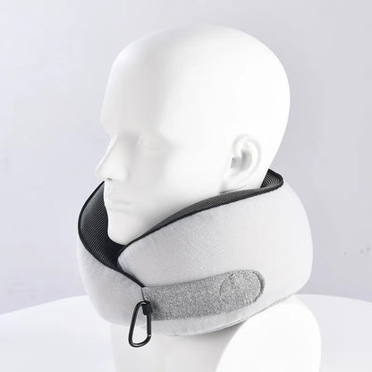 Memory Foam U Shaped Pillow Foldable Storage Neck Support Travel Airplane Car Nap Rest Cushion Soft Comfortable Portable