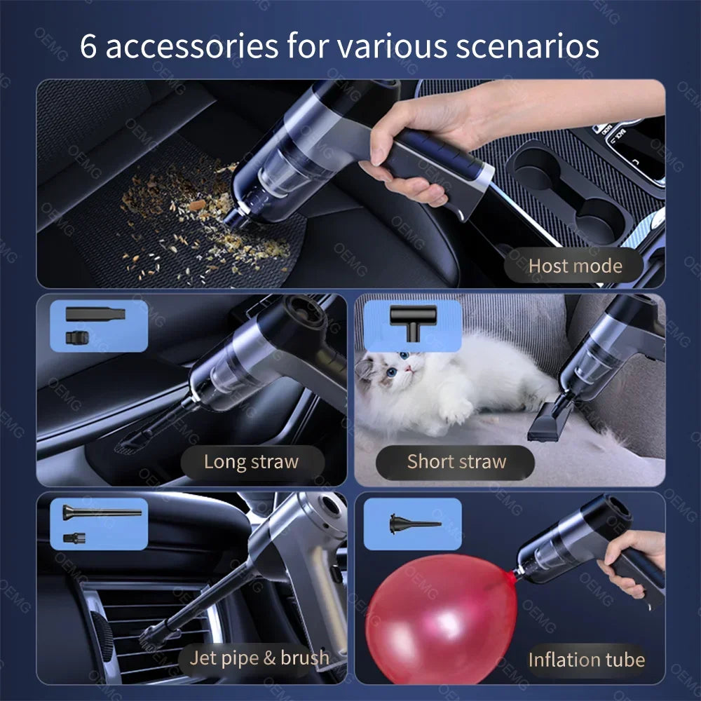 150000PA Powerful Wireless Car Vacuum Cleaner Mini Portable Handheld for Home Appliance Cleaning Machine Car Cleaner Keyboard