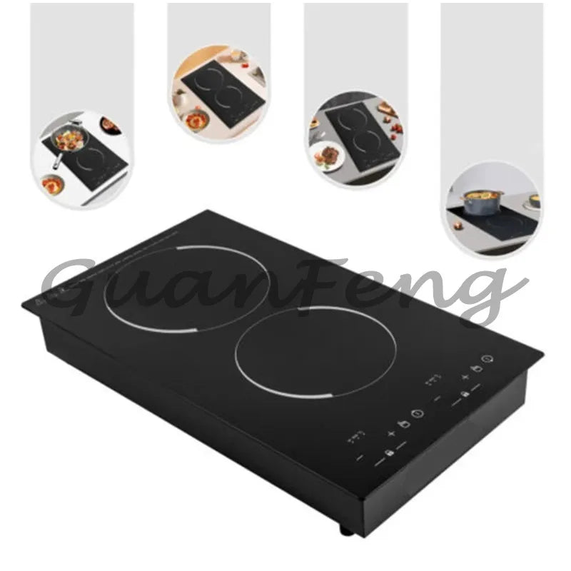 Double Portable Induction Cooktop Cooker with 2 Burner Independent Control