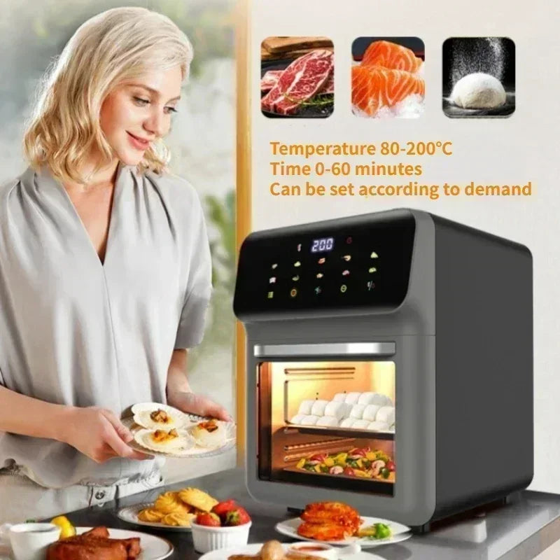 New Visual Air Fryer 110V/220V 15L Large Capacity Home Visual Air Fryer Oven Kitchen Appliance Freidoras De Aire