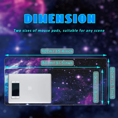 Galaxy Nebula Space  Mouse Pad – Non-Slip Base, Stitched Edges for Gaming, Home & Office