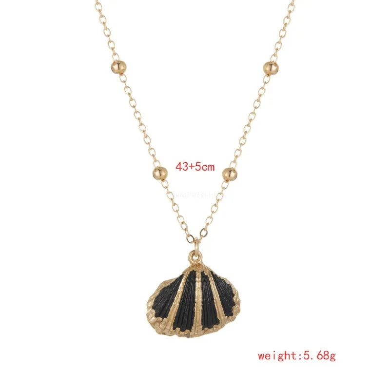 Bohemia Conch Shells Necklace Sea Beach Shell Pendant Necklace for Women Female Shell Cowrie Summer Party Gifts Jewelry choker
