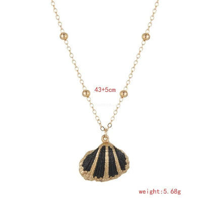 Bohemia Conch Shells Necklace Sea Beach Shell Pendant Necklace for Women Female Shell Cowrie Summer Party Gifts Jewelry choker