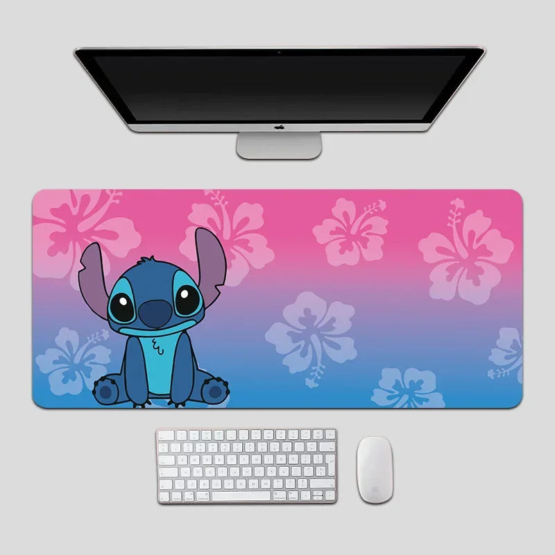 Oversized Stitch Pu Leather Mouse Pad Children and Students Cartoon Book Table Mat Anime Home Office Keyboard Pad Cute Wrist Pad