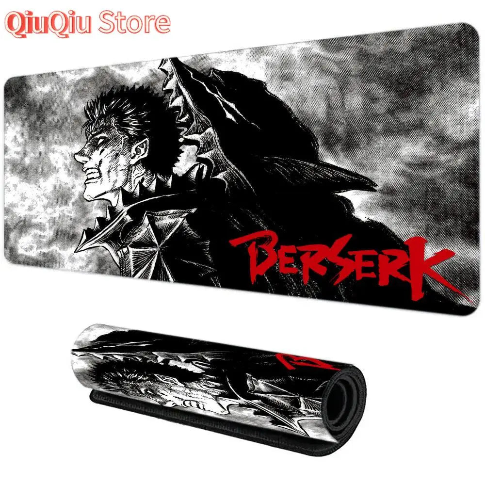 Berserk Guts Anime Mouse Pad Large Computer Office Game Table Mats XXL Rubber Anti-slip Gaming Keyboard Mousepads Long Desk Pads