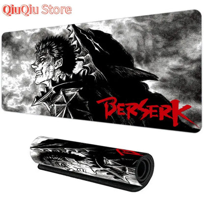 Berserk Guts Anime Mouse Pad Large Computer Office Game Table Mats XXL Rubber Anti-slip Gaming Keyboard Mousepads Long Desk Pads